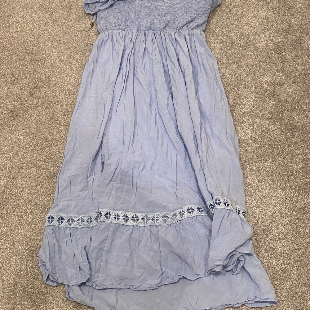 Light blue strapless dress. Size large